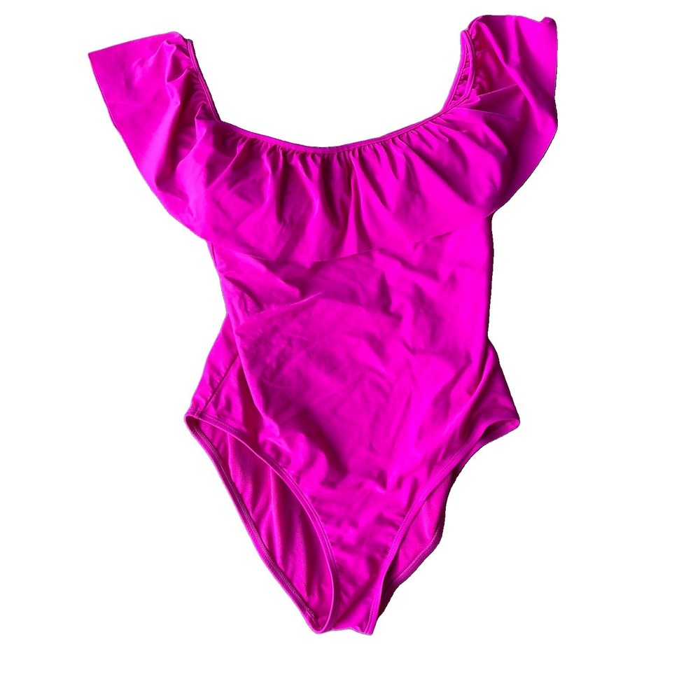Women's Betsy Johnson Monaco Ruffle One-Piece / Off-the-Shoulder Bandeau Maillot